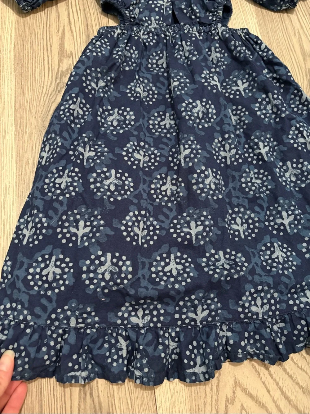 Zara Girls Cutout Puff Sleeve Dress Size 9